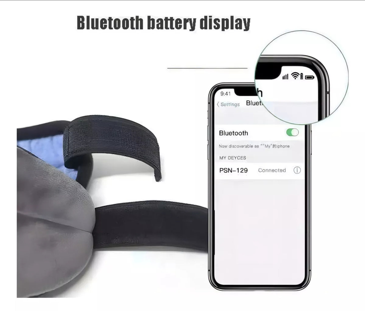 Máscara para dormir con Bluetooth