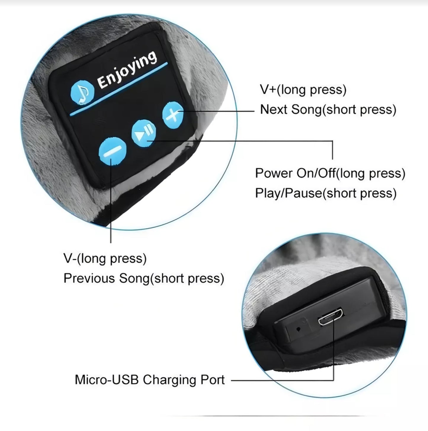 Máscara para dormir con Bluetooth
