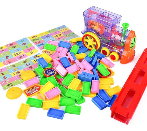 Juego Tren Dominó Automático – 100+ Bloques en Cadena – Paga al recibir