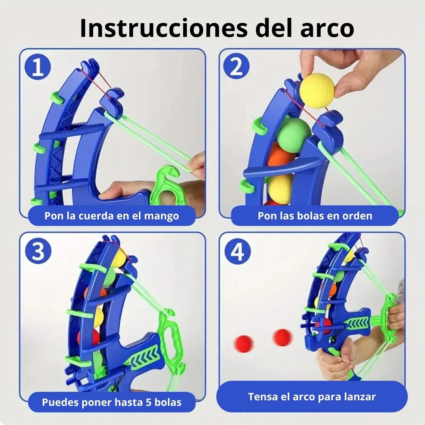 Arco Lanzador de Bolas para Niños – 5 dianas, habilidad y diversión – Paga al recibir