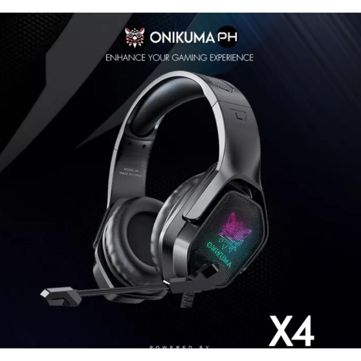 Audífonos Gamer Onikuma X4 – Luces RGB, micrófono ajustable, paga al recibir