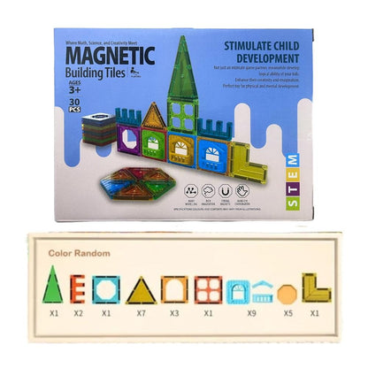 Juego Magnético Bloques Didáctico 30 Pcs Para Niños