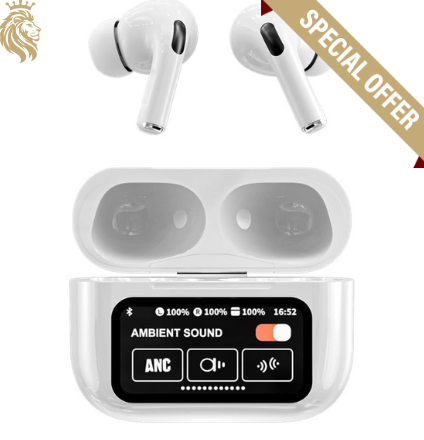 Audífonos A9 Pro – Sonido envolvente, pantalla táctil y cancelación real. Paga al recibir.