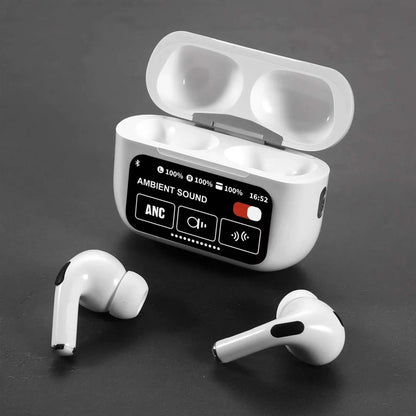Audífonos A9 Pro – Sonido envolvente, pantalla táctil y cancelación real. Paga al recibir.