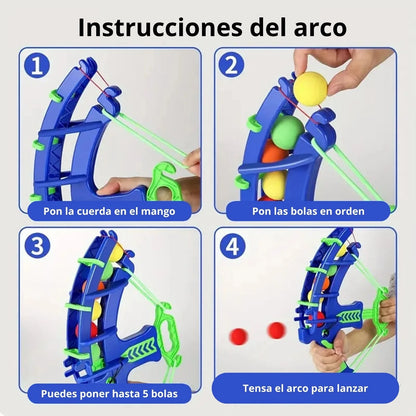 Arco Lanzador de Bolas para Niños – 5 dianas, habilidad y diversión – Paga al recibir